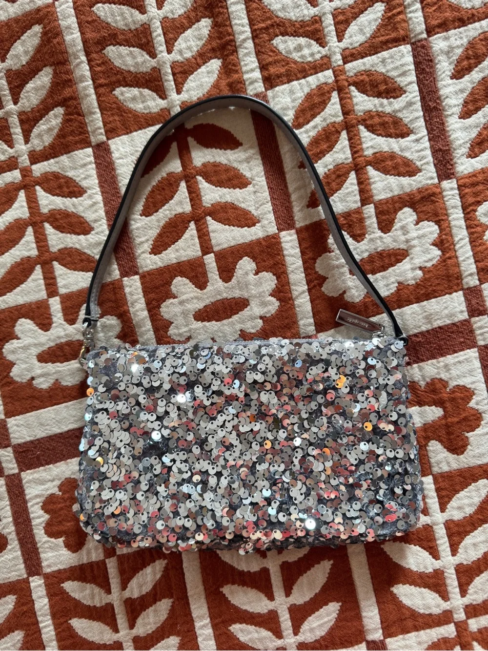 Kate Spade Silver Sequin Shoulder Bag